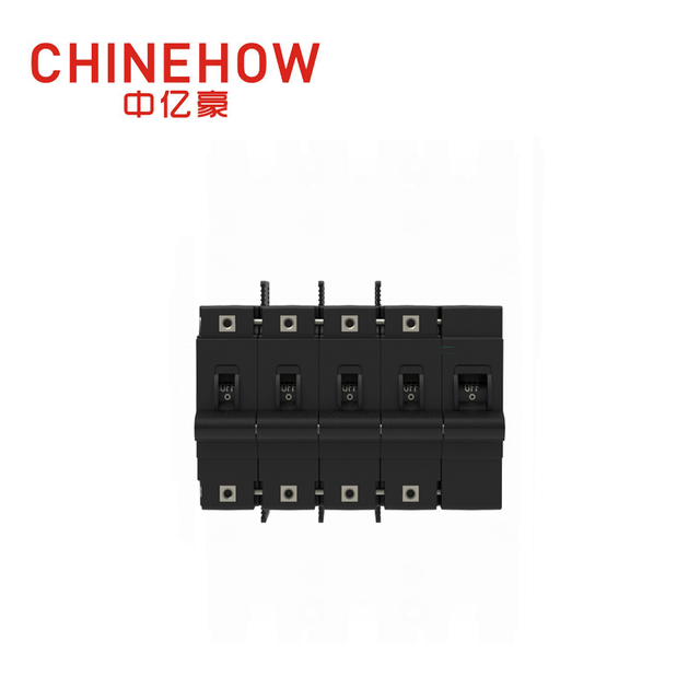 CVP-FR قواطع دوائر مغناطيسية هيدروليكية ذات مقبض طويل مع مسمار M6 وحواجز طرفية 4P + جهاز تحكم عن بعد 